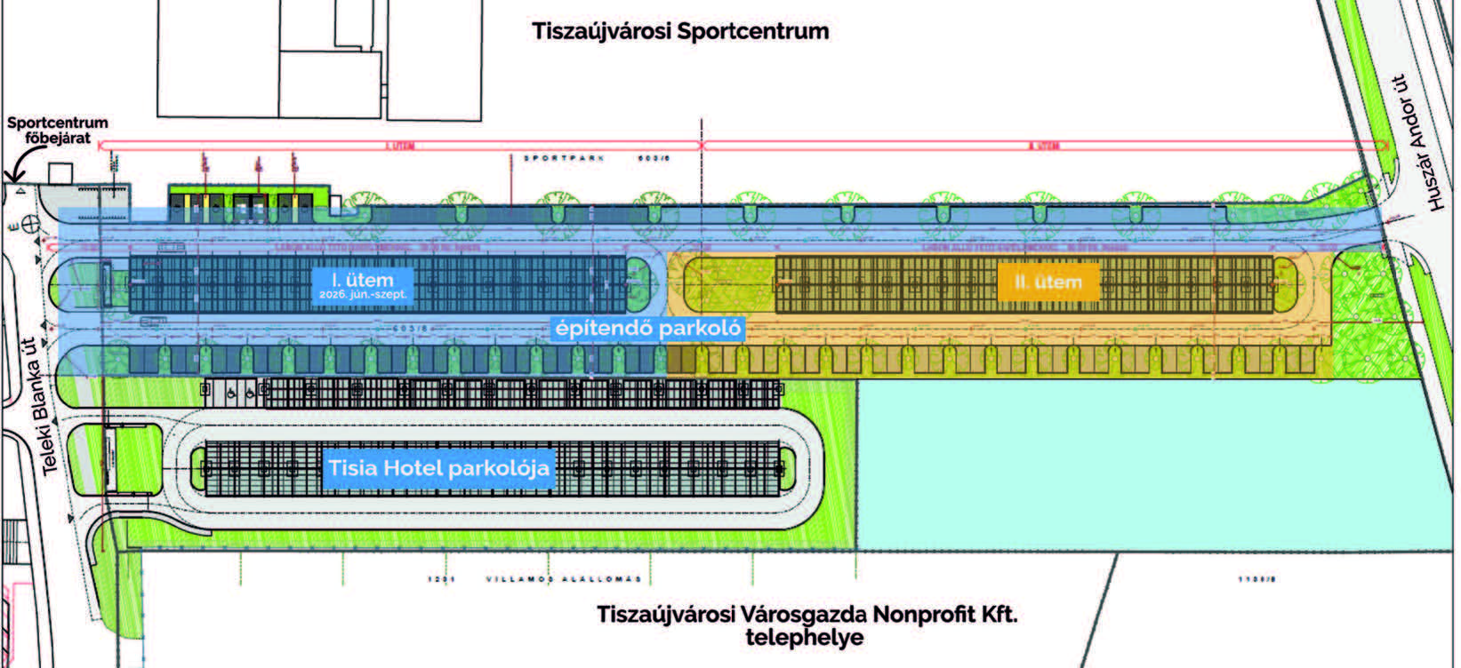 Felújítják a Sportcentrum parkolóját